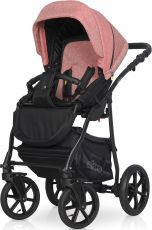 Детская коляска 2 в 1 Expander Elite 02 Rose (черная ткань – малиновая ткань)
